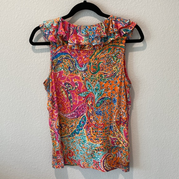 Lauren Ralph Lauren Multicolor Ruffle Blouse - Picture 4 of 4